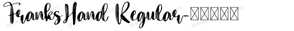FranksHand Regular字体转换